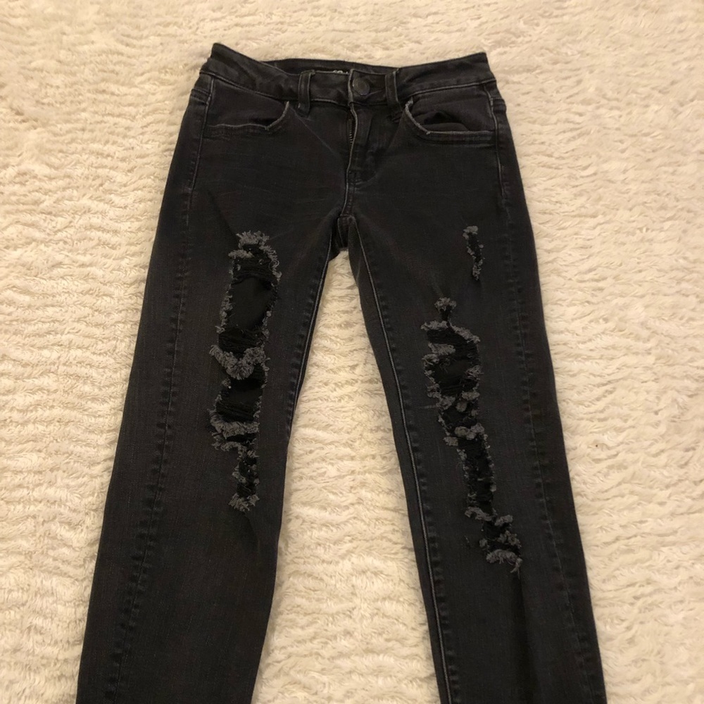 Black ripped jeans